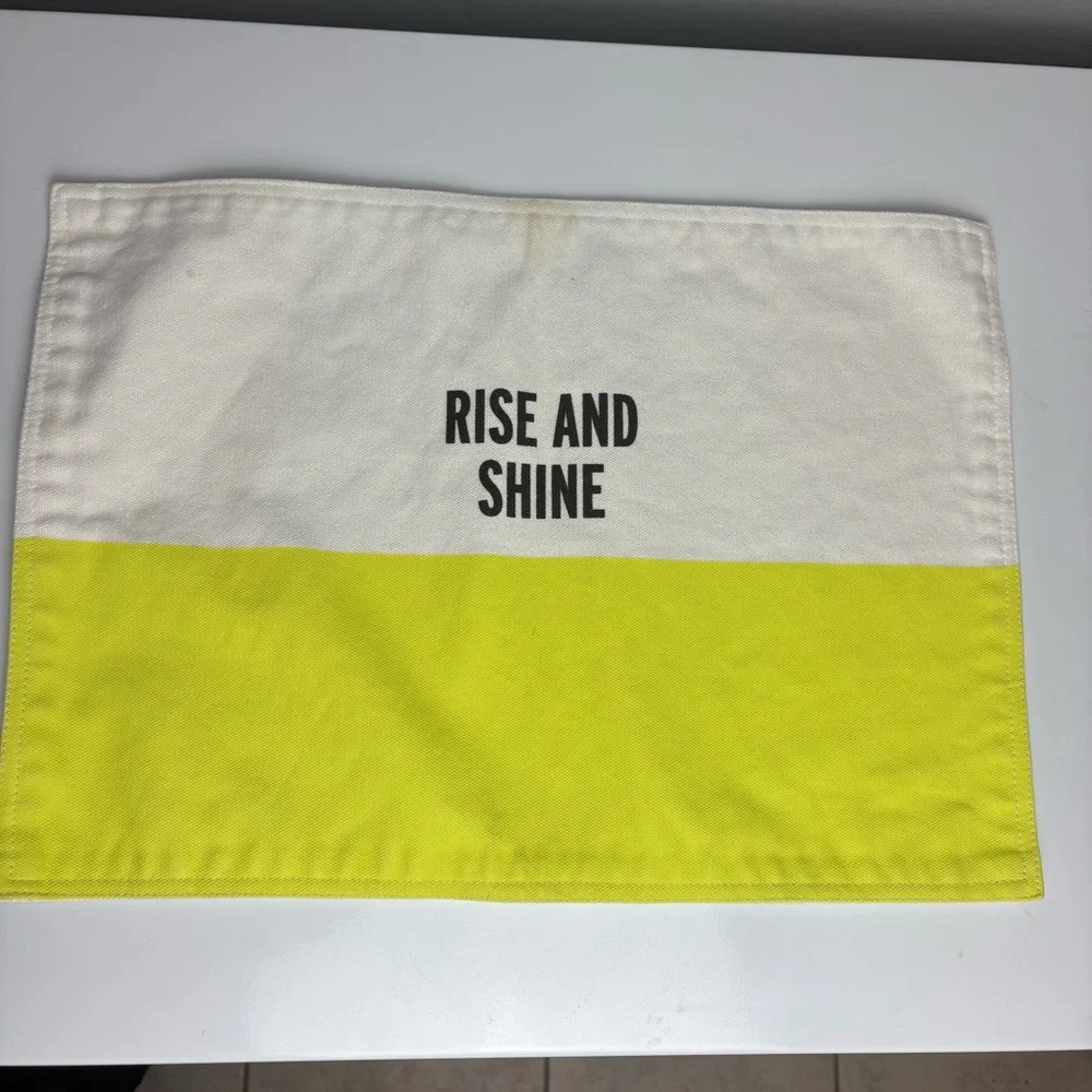Kate Spade food for thought rise and shine white and yellow single placemat